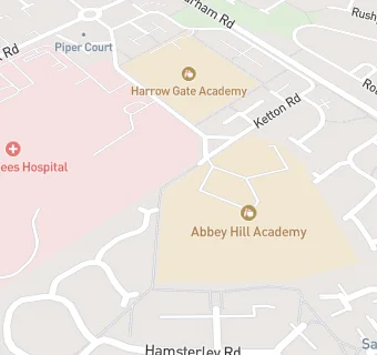 map for Abbey Hill School and Technology College