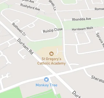 map for St Gregory's Catholic Academy