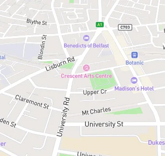 map for Cafe Nosh @ Crescent Arts Centre