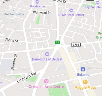 map for Benedicts Hotel