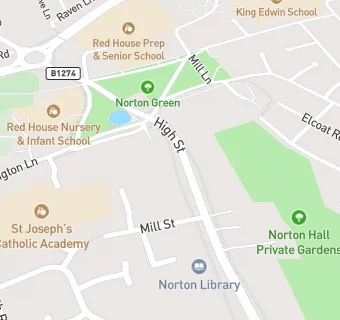 map for Norton Village Dental Practice