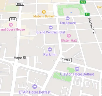 map for Park Inn Hotel Belfast