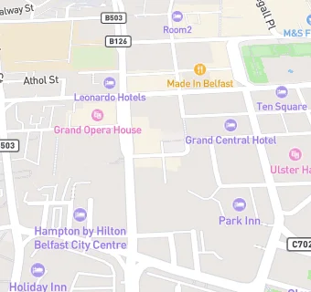 map for Belfast Homeless Services