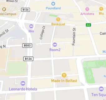 map for Room2 Belfast