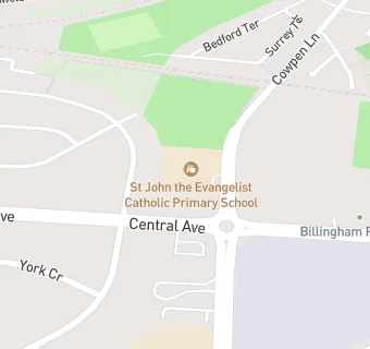 map for St John the Evangelist Roman Catholic Voluntary Aided Primary School