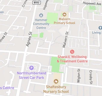 map for Shankill Women's Centre