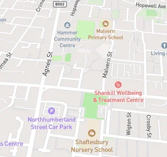 map for Shankill Day Centre