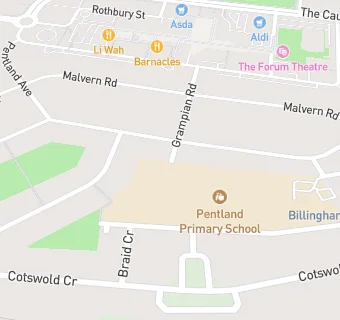 map for Pentland Primary School