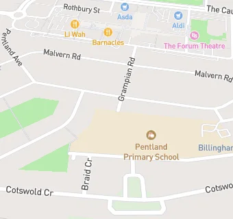 map for Pentland Primary School