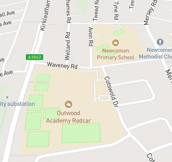 map for Redcar Academy - A Community School for the Performing and Visual Arts