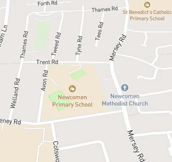 map for Newcomen Primary School