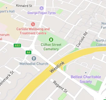 map for Carlisle House Substance Misuse and Treatment Centre