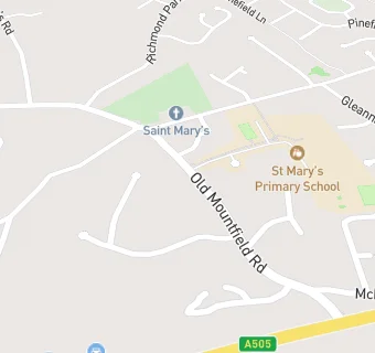 map for St Marys Primary School - Nursery Unit