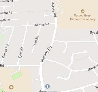 map for Mersey Road Foodbank @ Newcomen Methodist Church