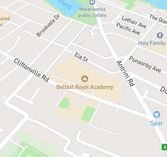 map for Belfast Royal Academy