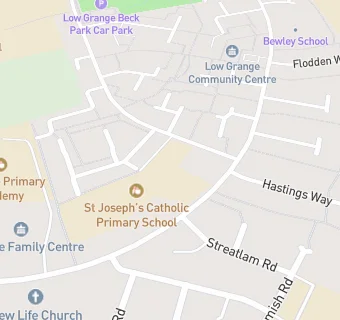 map for St Josephs Catholic Primary School