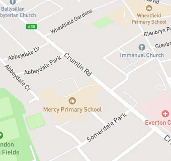 map for Mercy Primary School