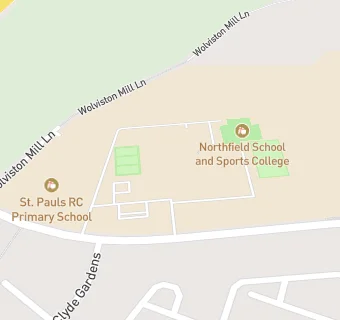 map for Northfield School and Sports College