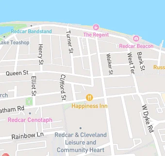 map for Redcar C.A.T. Cafe