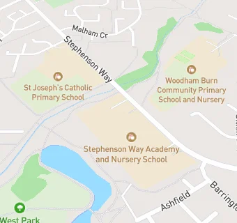 map for Stephenson Way Academy and Nursery School