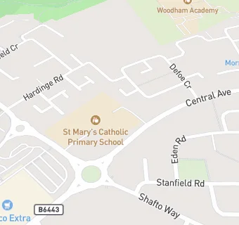 map for St Mary's RCVA Primary School