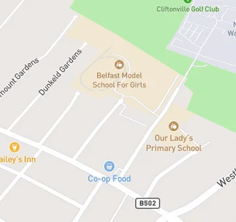 map for Belfast Model School for Girls