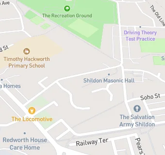 map for Shildon Spiritualist Church