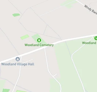 map for Woodland Village Hall