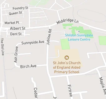 map for St John's Church of England Aided Primary School, Shildon