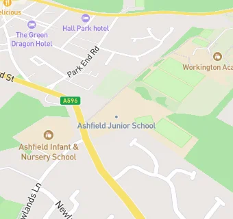 map for Ashfield Junior School