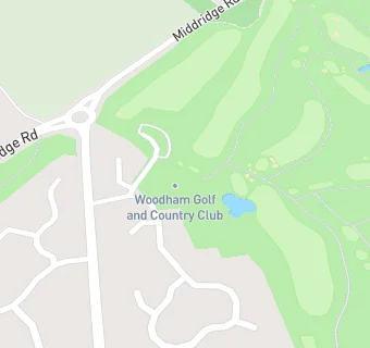 map for Woodham Golf Club