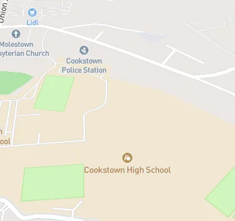 map for Cookstown High School Meals Kitchen