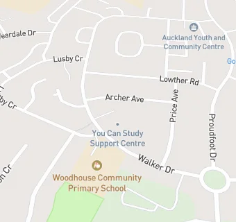 map for Woodhouse Close Infant School