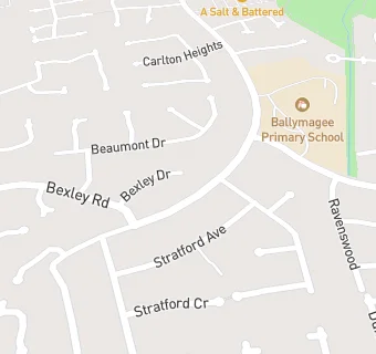 map for BALLYMAGEE PRIMARY SCHOOL