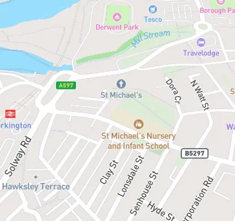 map for St Michael's Nursery and Infant School