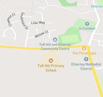 map for Toft Hill Primary School