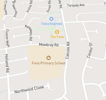 map for Fens Primary School