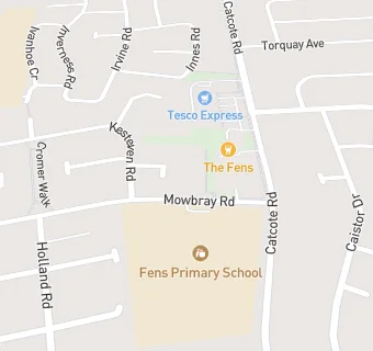 map for Fens Primary School