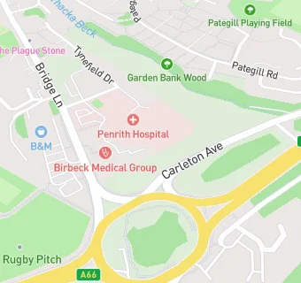 map for The Lakes Medical Practice