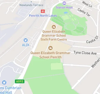 map for Queen Elizabeth Grammar School