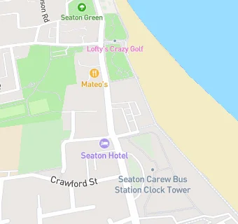 map for Seaton Gift & Rock Shop