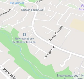 map for Newtownabbey Methodist Mission