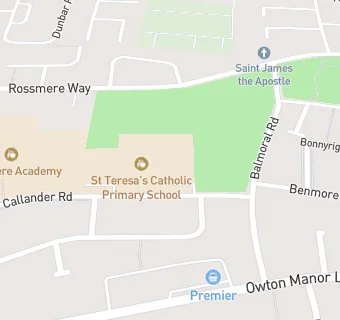 map for St Teresa's Catholic Primary School, Hartlepool