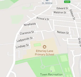 map for Etherley Lane Primary School