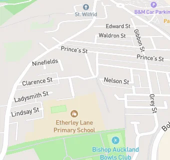 map for Etherley Lane Primary School