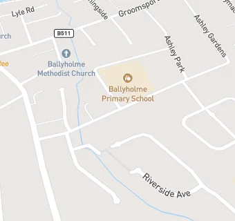 map for BALLYHOLME PRESBY CHURCH PLAYGROUP