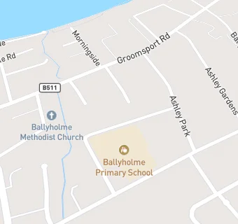 map for BALLYHOLME PRIMARY SCHOOL DINING CENTRE