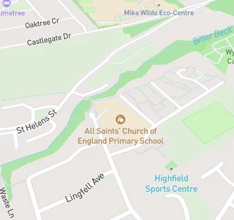 map for All Saints' CofE School