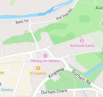 map for Bishop Auckland Town Hall