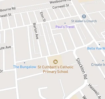 map for St Cuthberts RC School